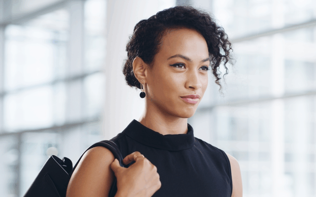 woman walking into work Confidence Building Strategies