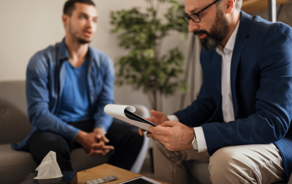 Therapist and client in a supportive EMDR therapy session